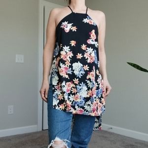 BOGO FREE $5 and under. Floral Express high low strappy tunic.
